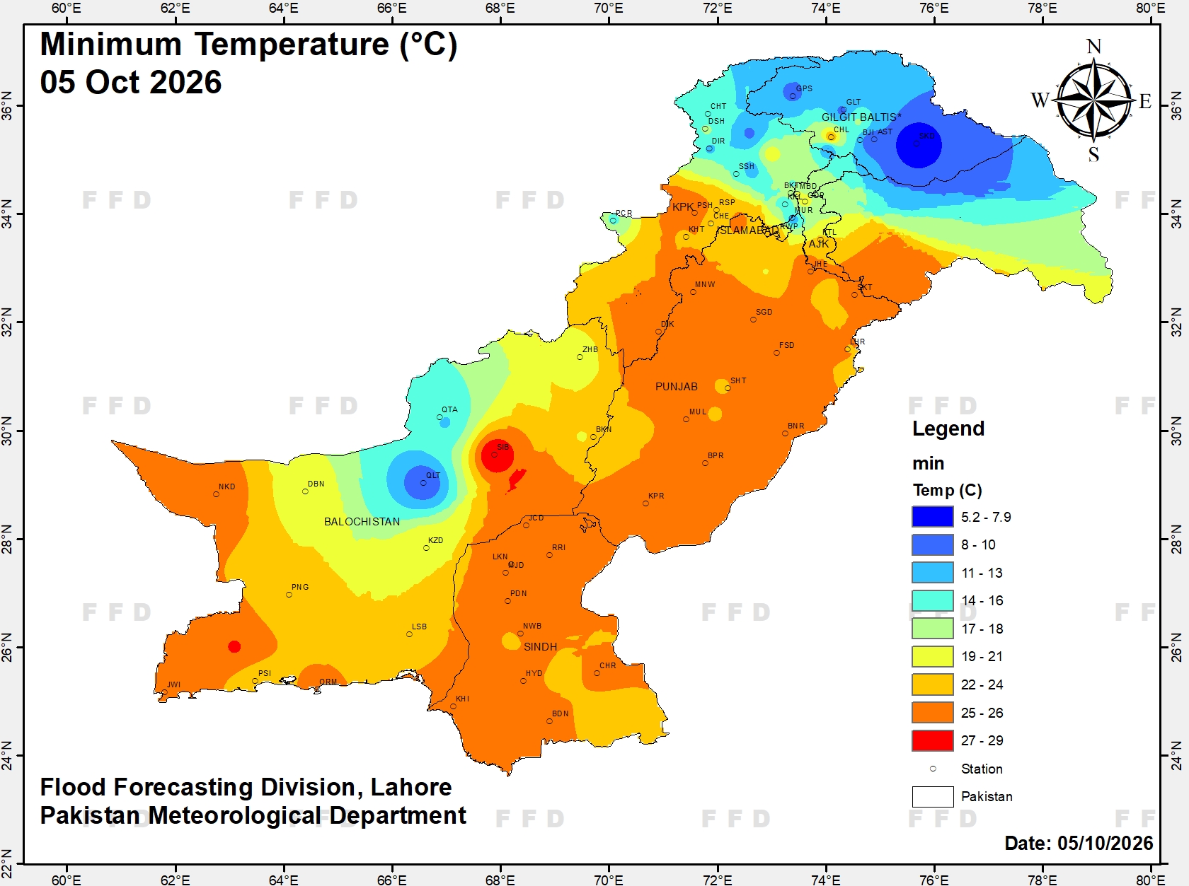 Minimum Temperature — FFD