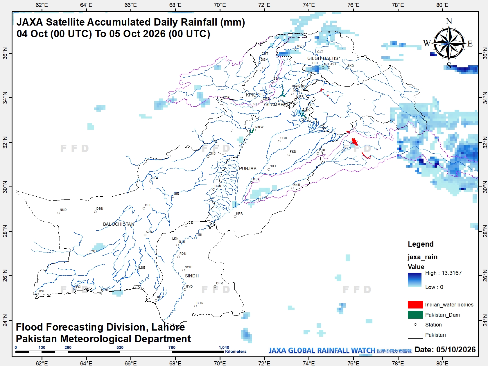 JAXA Rain Analysis — FFD