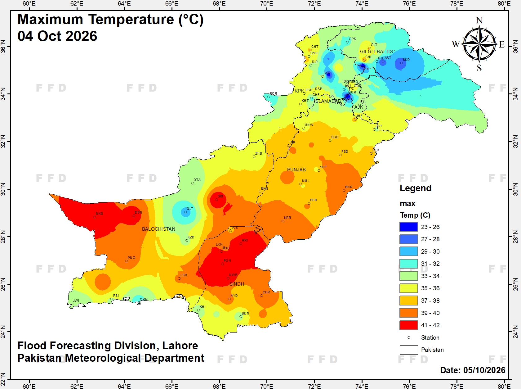 Maximum Temperature — FFD